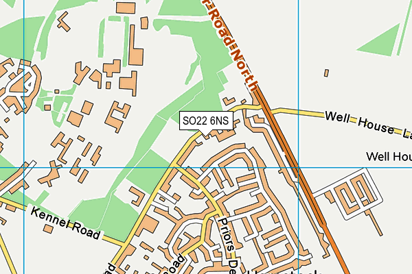 SO22 6NS map - OS VectorMap District (Ordnance Survey)