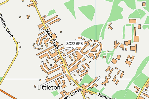 SO22 6PB map - OS VectorMap District (Ordnance Survey)