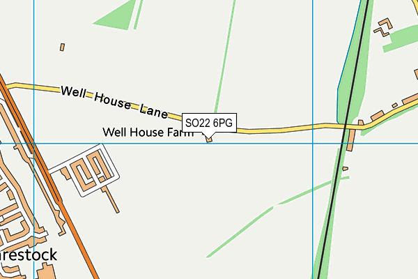 SO22 6PG map - OS VectorMap District (Ordnance Survey)