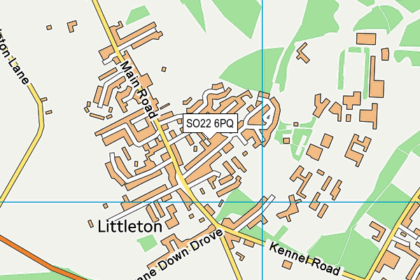 SO22 6PQ map - OS VectorMap District (Ordnance Survey)