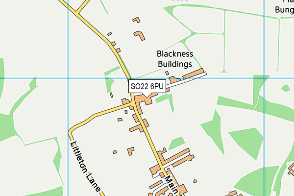 SO22 6PU map - OS VectorMap District (Ordnance Survey)