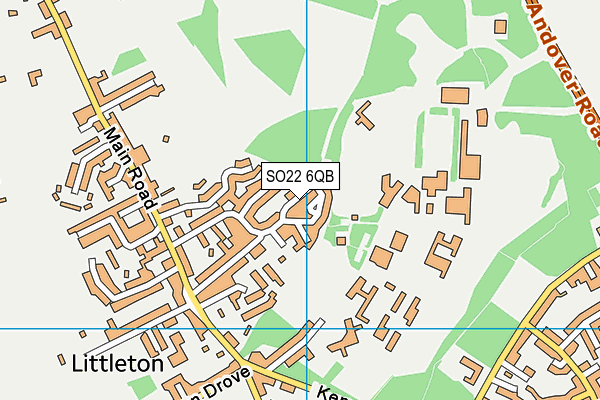 SO22 6QB map - OS VectorMap District (Ordnance Survey)