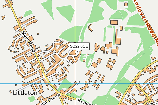 SO22 6QE map - OS VectorMap District (Ordnance Survey)