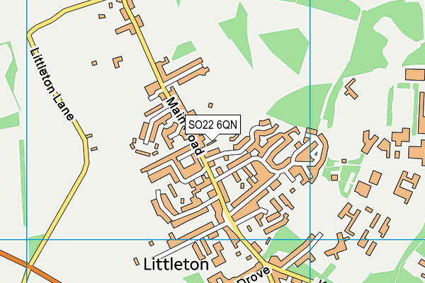 SO22 6QN map - OS VectorMap District (Ordnance Survey)