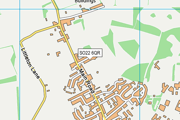 SO22 6QR map - OS VectorMap District (Ordnance Survey)