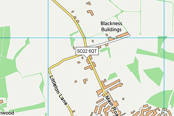 SO22 6QT map - OS VectorMap District (Ordnance Survey)