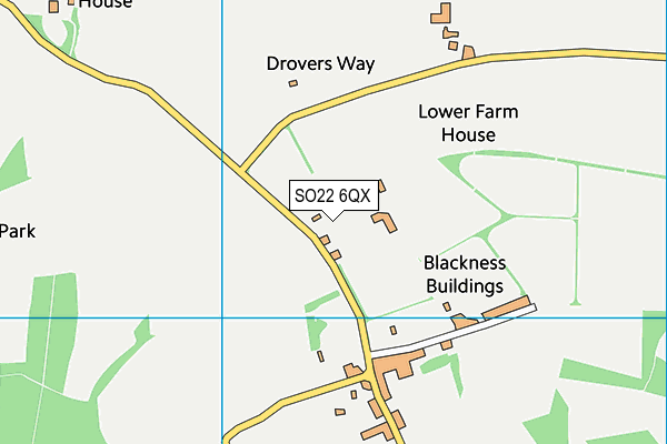 SO22 6QX map - OS VectorMap District (Ordnance Survey)