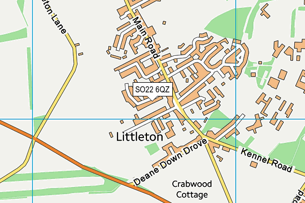 SO22 6QZ map - OS VectorMap District (Ordnance Survey)