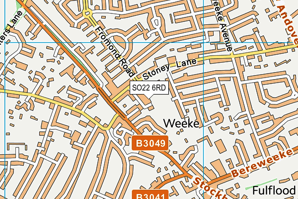 SO22 6RD map - OS VectorMap District (Ordnance Survey)