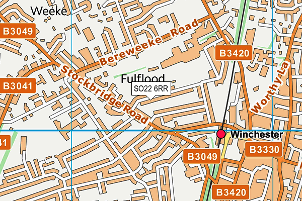 SO22 6RR map - OS VectorMap District (Ordnance Survey)