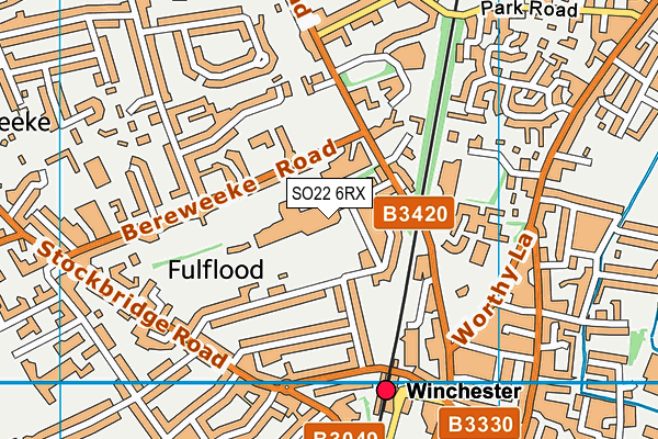 Peter Symonds College map (SO22 6RX) - OS VectorMap District (Ordnance Survey)