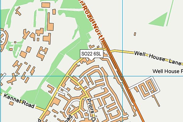 SO22 6SL map - OS VectorMap District (Ordnance Survey)