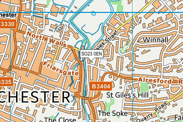 SO23 0EN map - OS VectorMap District (Ordnance Survey)