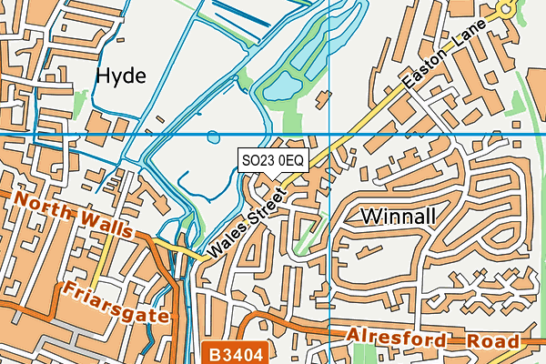 SO23 0EQ map - OS VectorMap District (Ordnance Survey)