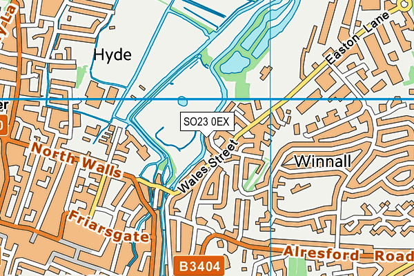 SO23 0EX map - OS VectorMap District (Ordnance Survey)