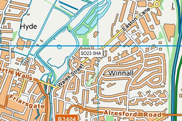 SO23 0HA map - OS VectorMap District (Ordnance Survey)