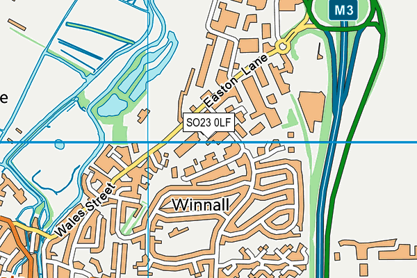 SO23 0LF map - OS VectorMap District (Ordnance Survey)