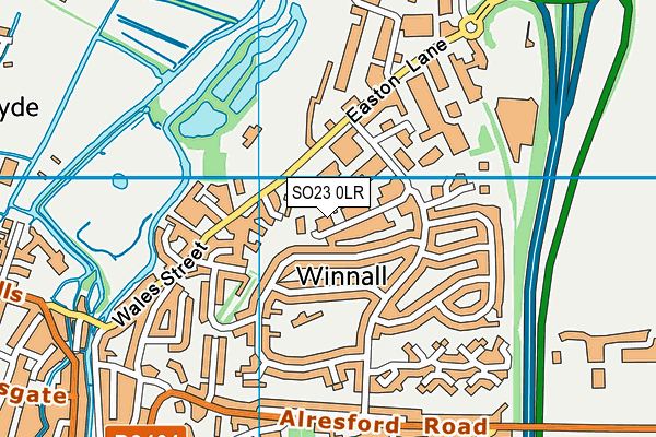 SO23 0LR map - OS VectorMap District (Ordnance Survey)