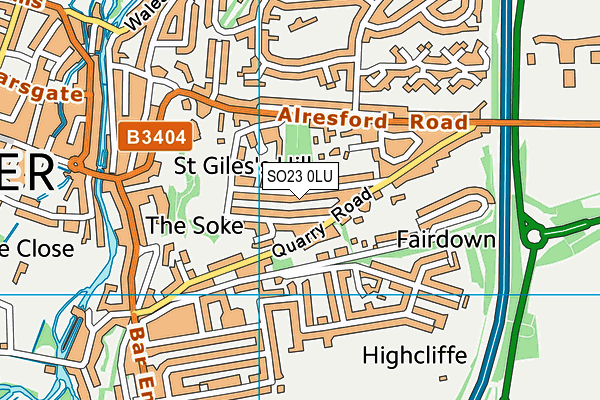 SO23 0LU map - OS VectorMap District (Ordnance Survey)