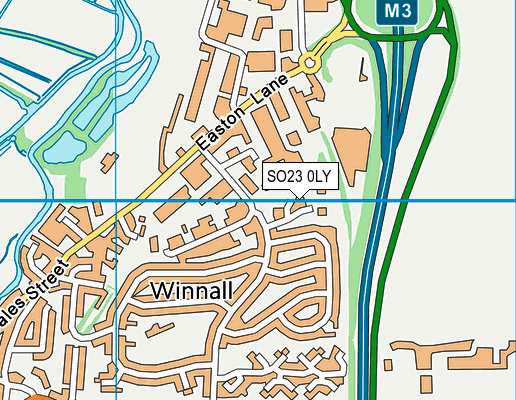 SO23 0LY map - OS VectorMap District (Ordnance Survey)