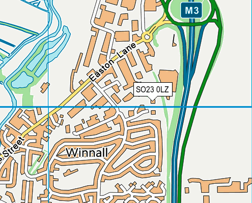 SO23 0LZ map - OS VectorMap District (Ordnance Survey)