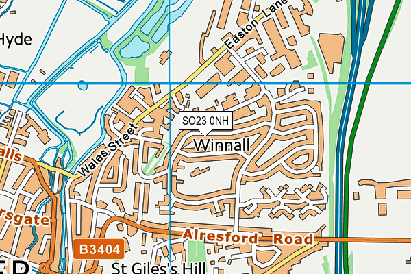 SO23 0NH map - OS VectorMap District (Ordnance Survey)