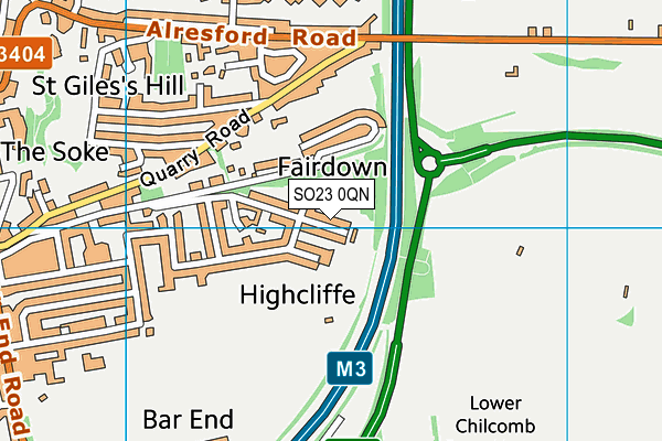 SO23 0QN map - OS VectorMap District (Ordnance Survey)