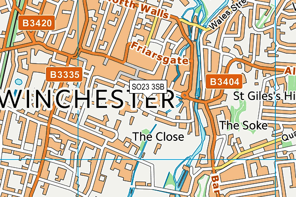 SO23 3SB map - OS VectorMap District (Ordnance Survey)