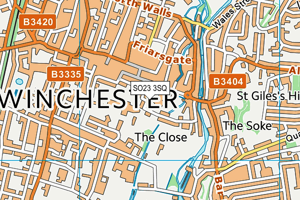 SO23 3SQ map - OS VectorMap District (Ordnance Survey)