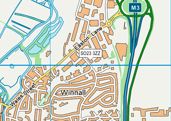 SO23 3ZZ map - OS VectorMap District (Ordnance Survey)