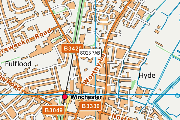 The Winchester Hotel And Spa map (SO23 7AB) - OS VectorMap District (Ordnance Survey)