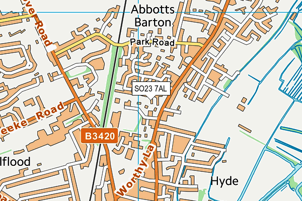 SO23 7AL map - OS VectorMap District (Ordnance Survey)