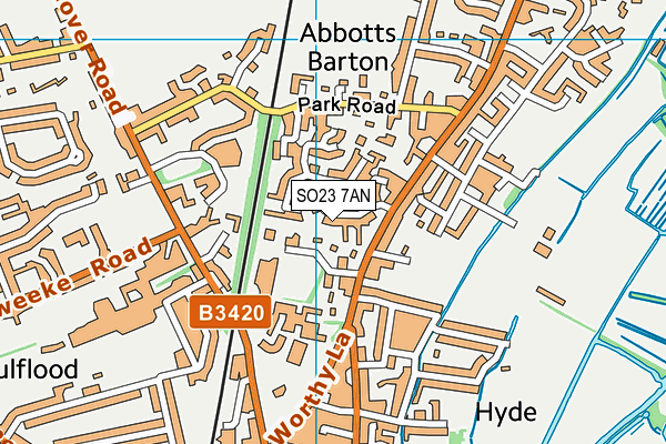 SO23 7AN map - OS VectorMap District (Ordnance Survey)