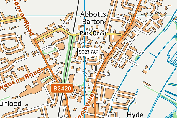 SO23 7AP map - OS VectorMap District (Ordnance Survey)