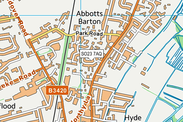 SO23 7AQ map - OS VectorMap District (Ordnance Survey)