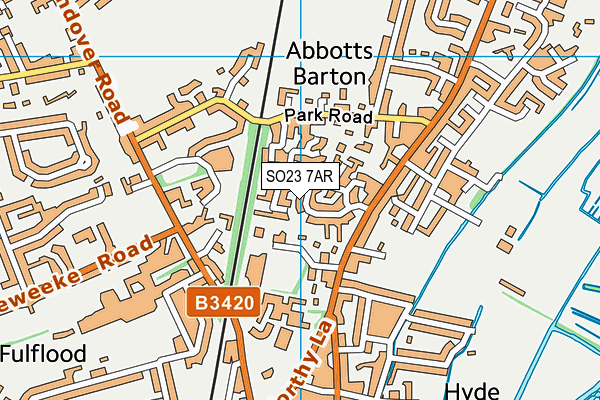 SO23 7AR map - OS VectorMap District (Ordnance Survey)