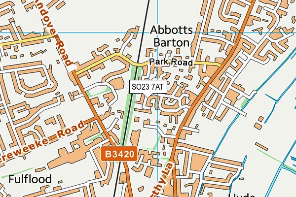 SO23 7AT map - OS VectorMap District (Ordnance Survey)