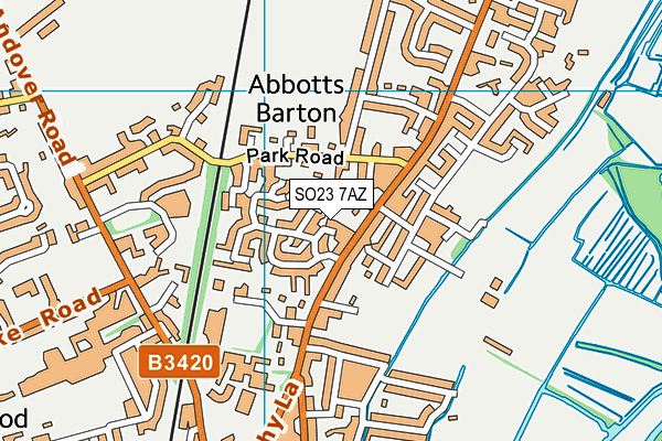 SO23 7AZ map - OS VectorMap District (Ordnance Survey)