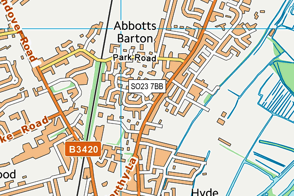 SO23 7BB map - OS VectorMap District (Ordnance Survey)