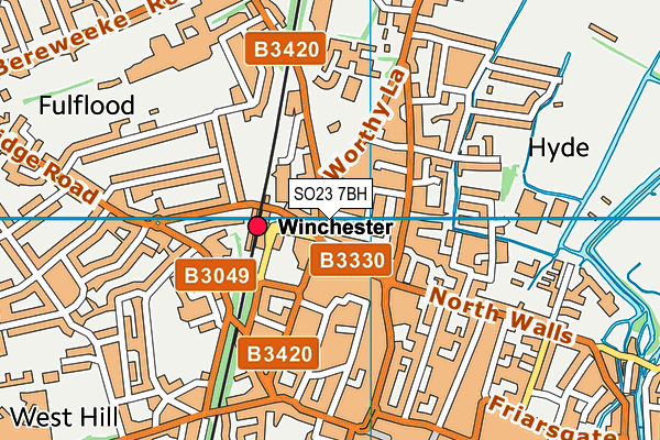 SO23 7BH map - OS VectorMap District (Ordnance Survey)