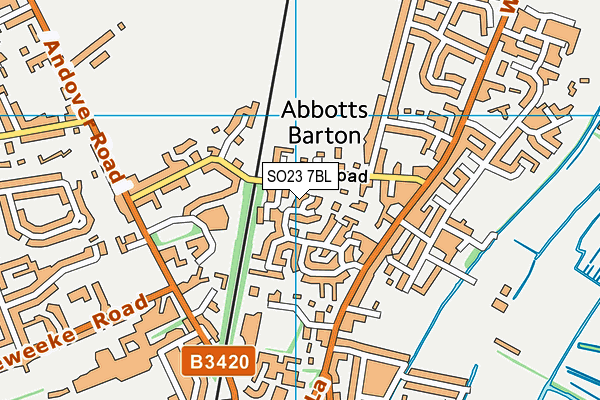 SO23 7BL map - OS VectorMap District (Ordnance Survey)