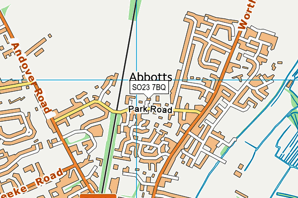 SO23 7BQ map - OS VectorMap District (Ordnance Survey)