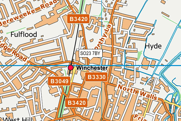 SO23 7BY map - OS VectorMap District (Ordnance Survey)