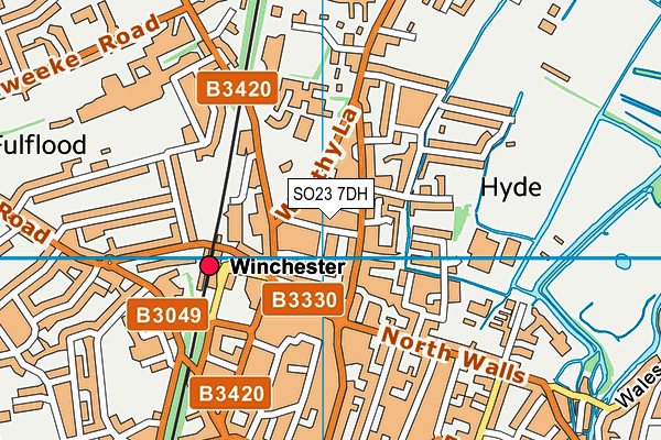 SO23 7DH map - OS VectorMap District (Ordnance Survey)