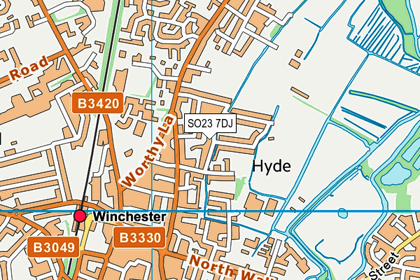 SO23 7DJ map - OS VectorMap District (Ordnance Survey)