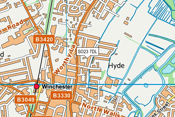 SO23 7DL map - OS VectorMap District (Ordnance Survey)