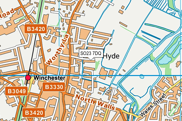 SO23 7DQ map - OS VectorMap District (Ordnance Survey)