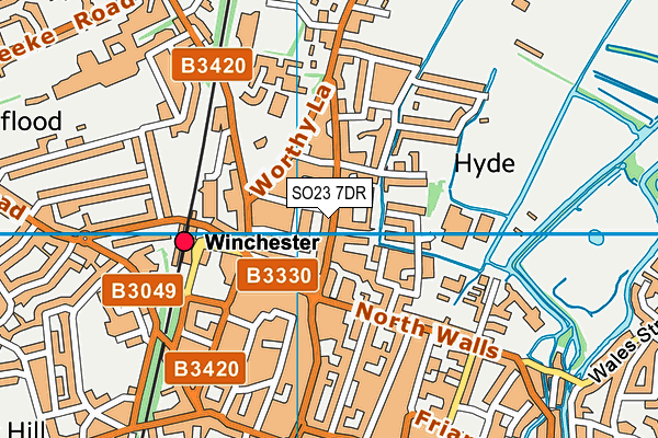 SO23 7DR map - OS VectorMap District (Ordnance Survey)