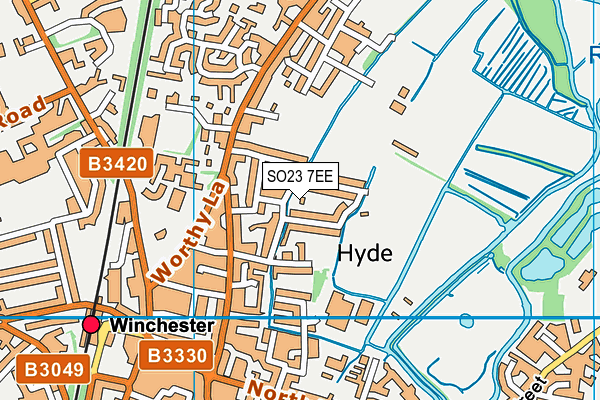 SO23 7EE map - OS VectorMap District (Ordnance Survey)