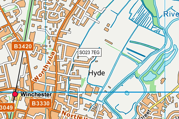 SO23 7EG map - OS VectorMap District (Ordnance Survey)